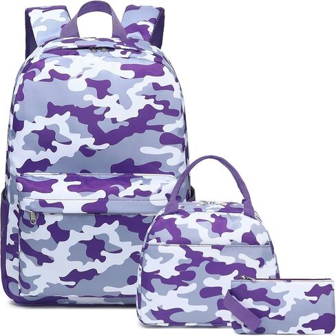 Bluboon Teen Girls School Backpack Kids Bookbag Set with Lunch Box Pencil Case Travel Laptop Backpack Casual Daypacks in Kuwait