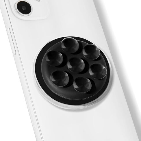 Magnetic Silicone Suction Cup Phone Mount with Hands-Free Stand - Perfect for Selfies, Videos, Durable, Secure Grip, One-Touch Holding, Lightweight, Sleek Design (Black) in Kuwait