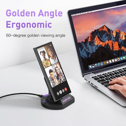 محطة شحن USB C 120W متوافقة مع Galaxy A15 A55 A35 ، Dock Magnetic Fast USB C مع نصائح مغناطيسية للهاتف/أذن/كيندل حامل سطح المكتب in Kuwait