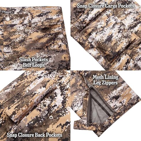 Huntworth Winsted Men's Tricot Hunting Hunting Pants ، Camo Camo in Kuwait
