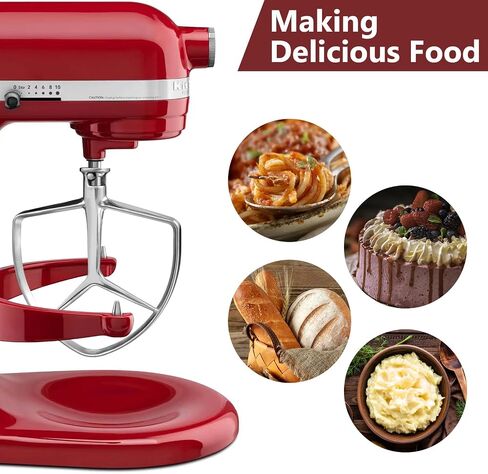 خلاطات الحامل المسطح لـ KitchenAid 7QT Bowl-Lift ، وملحقات مجداف الفولاذ المقاوم للصدأ لمساعدة المطبخ ، غسالة الصحون آمنة in Saudi Arabia