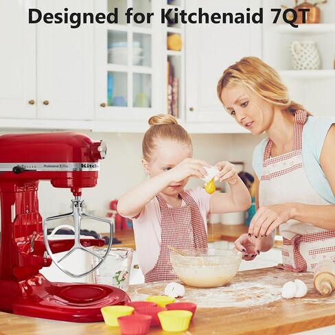 خلاطات الحامل المسطح لـ KitchenAid 7QT Bowl-Lift ، وملحقات مجداف الفولاذ المقاوم للصدأ لمساعدة المطبخ ، غسالة الصحون آمنة in Saudi Arabia