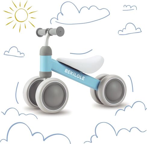 BEKILOLE Balance Bike for 1 Year Old Girl Gifts Pre-School First Bike and 1st Birthday Gifts - Train Your Baby from Standing to Running | Toys for 1 Year Old (Blue) in Saudi Arabia