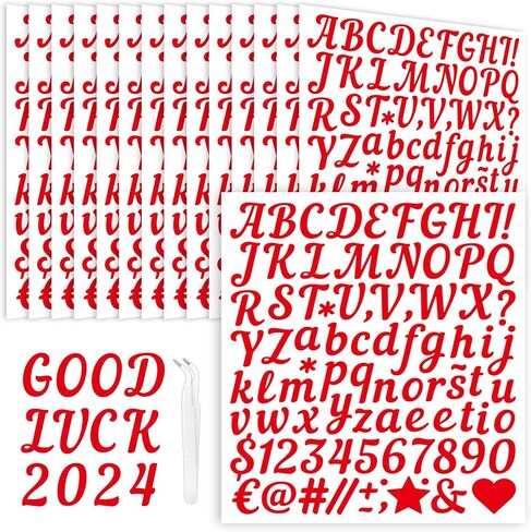 15 Sheets Hot Pink Letter Stickers 1 Inch, Hot Pink Alphabet Letter and Number Vinyl Stickers Waterproof,Pink Stickers Self-Adhesive for Mailbox Poster Scrapbooking Sign Grad Cap Decoration (Hot Pink) in Saudi Arabia