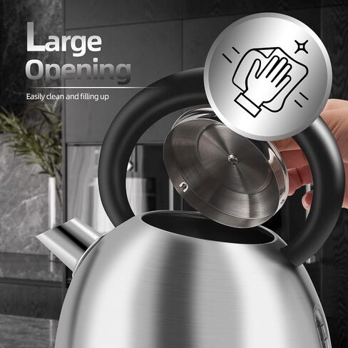 1.7L Electric Kettle, Cute Water Boiler with Thermometer & Auto Shut-Off, 1200W Fast Boiling Kettle for Home Kitchen Office, BPA-Free, Boil-Dry Protection (Stainless Steel Sanding) in Saudi Arabia