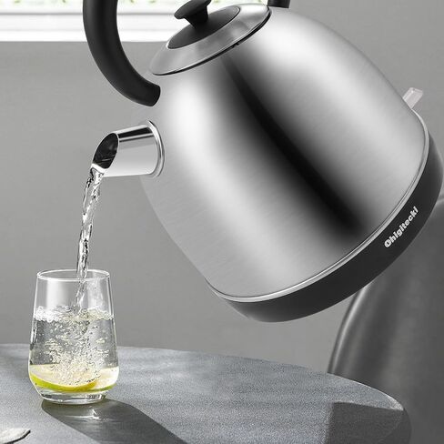 1.7L Electric Kettle, Cute Water Boiler with Thermometer & Auto Shut-Off, 1200W Fast Boiling Kettle for Home Kitchen Office, BPA-Free, Boil-Dry Protection (Stainless Steel Sanding) in Saudi Arabia