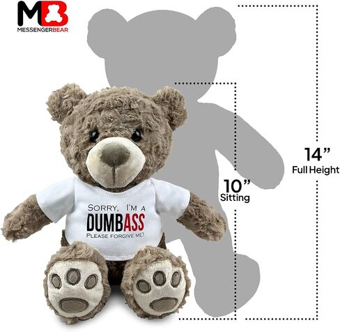 I’m Sorry Teddy Bear 10" Sitting | I Love You Im Sorry Plushie | Im Sorry Gifts for Her Stuffed Animal in Saudi Arabia