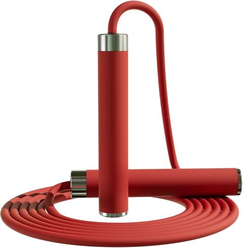 حبال القفز من السيليكون للأطفال والكبار من Mogold مقاس 5 مم من أجل اللياقة البدنية - حبل القفز قابل للتعديل للمبتدئين مع مقابض معدنية غير قابلة للكسر وحبل PVC فائق المتانة غير ملتوي لتخطي الحبل in Kuwait