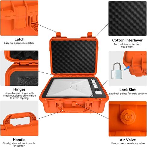 Starlink Mini Outdoor Carrying Case,Carries the Starlink Mini Main Drive and All Accessories,Easy to Carry for Outdoor Activities and Traveling,with a Waterproof and Impact Resistant Case(Orange) in Saudi Arabia