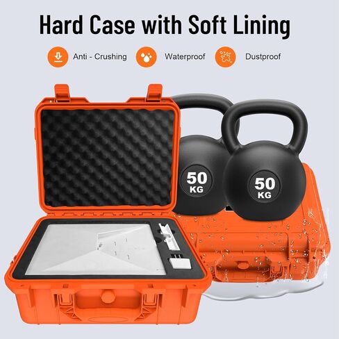 Starlink Mini Outdoor Carrying Case,Carries the Starlink Mini Main Drive and All Accessories,Easy to Carry for Outdoor Activities and Traveling,with a Waterproof and Impact Resistant Case(Orange) in Saudi Arabia