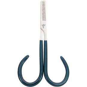 Dr. Slick Thinning Scissor, 4", Adjustable Open Loops, Green PVC Handles, Straight
