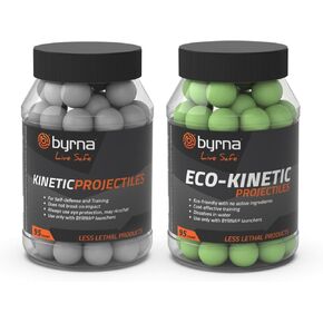 Byrna Projectile Bundle - Kinetic (95 Count) & Eco-Kinetic (95 Count) Projectiles - Self Defense and Practice Ammo, Compatible with All Byrna Launchers, 0.68 Caliber
