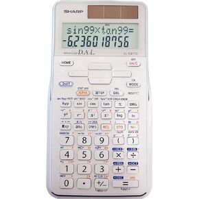 Sharp EL-531TGBBW 12-Digit Scientific/Engineering Calculator with Protective Hard Cover, Battery and Solar Hybrid Powered LCD Display, Great for Students and Professionals, Black,Black and White