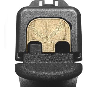 Milspin Brass CNC Milled 3D Engraved Slide Back Plate Compatible with Glock Gen 1-5 (Respectable Melons)