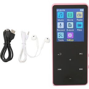 Jectse MP3 Player with Bluetooth, MP3 MP4 Player Portable Music Player with 1.8 inch, HiFi Lossless Sound MP3 Music Player for Running Sport (Black)