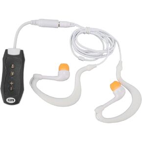 MP3 Player for Swimming, Portable Underwater Music MP3 Player, Rechargeable IPX8 MP3 with Bone Earbuds for Swimming (Black)