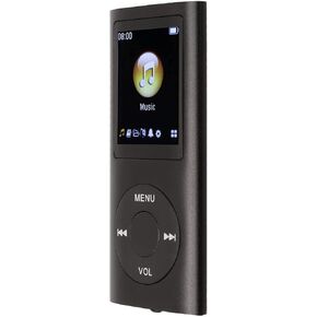 MP4 Player, Portable Lossless MP3 MP4 Player Support Memory Cards Student Slim 1.8 Inch LCD Screen, Supports Sleep Shutdown, Kids Gifts (Black)