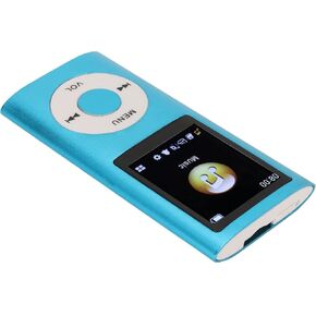 Mp3 Player, Mini MP3 Player Music Player Stylish Music Player Mp4 Player Multifunctional Lossless Sound Slim 1. 8 Inch LCD Screen MP3 Music Player (Blue)
