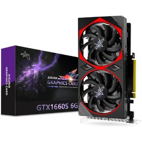 GTX 1660 SUPER GRAPHICS AISURIX GTX 1660 Super Computer Graphics Card, 6GB GDDR6 192Bit Graphics Card for GPU Gaming, PCIE 3.0X16 Video Card with HDMI/DP/DVI Ports, Support 4K and 8K DisplayCARD
