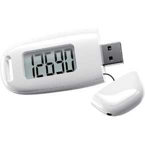 3D Pedometer for Walking, Simple Walking Step Counter with Removable Clip and Strap, USB Rechargeable Step Tracker with Backlight, Accurate Step Counter for Men Women Kids Seniors