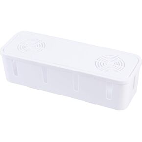 Cabilock Cord Organizer Cord Organizer Large Cable Management Box:Cable Organizer Box and Cover to Hide Wires & Power Strips for Desk TV Computer Cable Management Box Cable Management Box