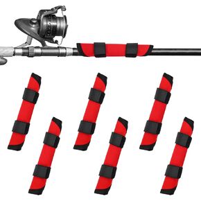 6pcs Fishing Lure Covers, 8.2 Inch Fishing Pole Sleeve Fish Hook Gloves Protectors Fish Rod Armour Lure Shield Wraps for Bait Fishermen Gift