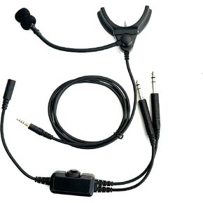 Crystal Mic Pro L (TSOd) for QC35 (Dual Plugs for General Aviation)
