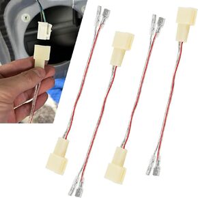 Downhill Car Speaker Adapter, Car Modified Audio Cable, Door Wiring Harness Adapter, Compatible with Mitsubishi Subaru (White)