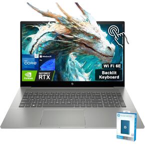 HP Envy 17" Business Laptop, Intel Core i7-1355U Processor, 64GB RAM, 2.2TB SSD(2TB SSD+250GB P500 Portable Drive), 17.3" FHD IPS Touchscreen, GeForce RTX 3050, Backlit Keyboard, Windows 11 Pro