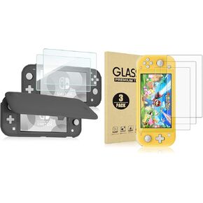 ProCase Flip Cover with 2 Pack Screen Protectors Bundle with JOTO 3 Pack Tempered Glass Screen Protectors for Nintendo Switch Lite 2019