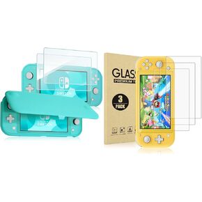 ProCase Flip Cover with 2 Pack Screen Protectors Bundle with JOTO 3 Pack Tempered Glass Screen Protectors for Nintendo Switch Lite 2019
