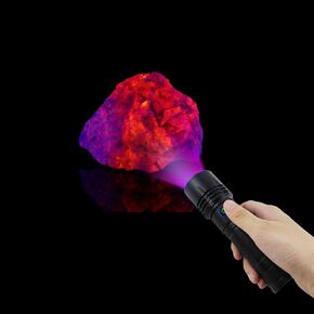 365nm UV Flashlight for Rocks Hunting Minerals,Crystals Stones,Agates,Gemstones,Gems,Uranium Glass,Jade Appraisal Light High Power Short Wave/Long Wave(Rocks Hunting UV Flashlight)