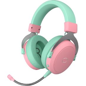 CH351 Wireless Gaming & Mobile Over-Ear Headset – 3D Surround Sound, Lightweight, 2.4GHz | Bluetooth, Built-in Sidetone, 50mm Drivers, Unidirectional | Detachable Mic, 30-Hour Battery Life
