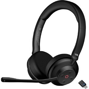 Cyber Acoustics Professional Wireless Headset with AI Noise Cancelation (HS-1500BT II) - Includes ANC and AI-Powered Noise Canceling Tech for Professional Sounding Calls, USB-C Bluetooth Dongle