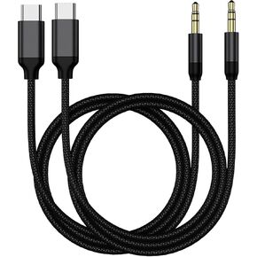 USB C to Aux 3.5mm Jack Cable, iPhone 16e Audio Cord Headphone 3.5 Jack for Car Stereo Speaker Headphone iPhone 16e 16 16Pro 15 Pro Max Plus, Samsung Galaxy S25, Pixel 9, Android Headset USBC Aux Wire