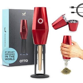 Electric Smart Herb and Spice Grinder - Metallic Red OTTO by Banana Bros