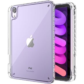for iPad Mini 7 A17 Pro Case, iPad Mini 7th/6th Generation Case (2024/2021), Slim and Light, Shock and Drop Protection, Yellowing Resistant, Hard Back, Supports Pencil Pro & Pencil(USB-C), Clear