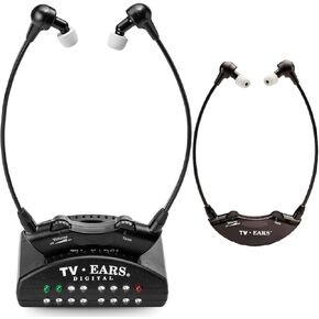 TV · EARS Digital Wireless Headset System & Additional Headset - Wireless Headset for TV - Ideal for Seniors & with Hearing Impairments, Infrared - RF Transmitter Headsets for TV with TV Earbuds
