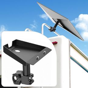 Rv Ladder Mount for Starlink Gen 3, Camper Roof Rack Mount for V3 Starlink Dish, with Pipe Adapter and Pole Mount, Mounting Set for RV Vehicle, Installation Range 0.8-1.17"