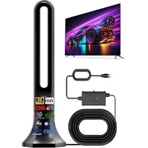 2025 TV Antenna for Smart and Old TVs, Upgraded Full 360° Signal Reception Digital Antenna for Local Channels, HD Antenna Support 4K 1080p with Signal Booster Digital HD Indoor & Outdoor