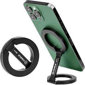 FANAUE MS-05 Dual Magnetic Ring Cell Phone Holder – Ultra Slim Foldable Design with 1/4" Screw & Dovetail Clip Tripod Mount – for iPhone 16 15 14 13 Pro Max Plus – Gym Magnetic Phone Holder
