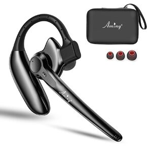 Wireless Bluetooth Headset with AI Noise Cancelling, 30Hrs Talk Time & Ultra Comfort - Hands-Free Earphones for Truck Drivers, Office, Home (V5.3)