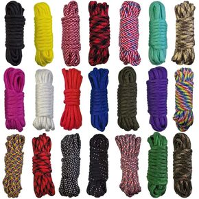 21 Colors Paracord (10FT Each Color), 550lb Parachute Cord Combo Kit for Crafting Bracelets, Lanyards, Dog Collars (21 Colors PureA, 10FT)