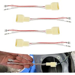 Car Door Speaker Wiring Harness Adapter, Waterproof Audio Adapter Plug Connectors, Plug and Play Bass Speaker Cable Conversion Accessories, Compatible with Mitsubishi Subaru (White)