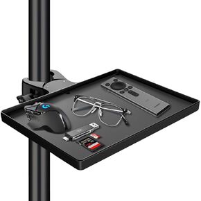 صينية حامل أرضية بيلون مع مشبك السلطعون ، 10.6 "× 7.8" مشبك رف صينية كبير على جهاز iPad Stand Fultra-Covenious وعملي للتخزين