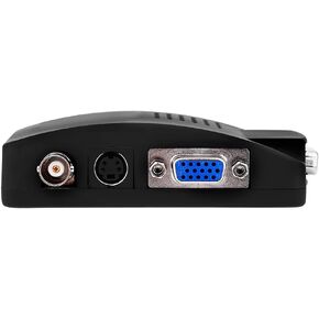 BNC S Video to VGA Video Converter Adapter with High Refresh Rate, Plug Play for DVD PDP for PS2 Game Console