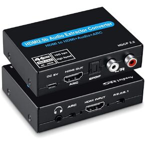 HDMI Audio Extractor Converter Support 4K@60Hz HDCP 2.2 ARC