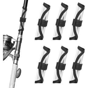 BOXOB 6 Pcs Fishing Hook Protective Covers Wrap, 5.9 Inch Fishing Reel Lure Covers Transparent Visible Rod Bag Armor Lure Shield Bait Gloves for Fishermen Essential Accessories Gear Gift