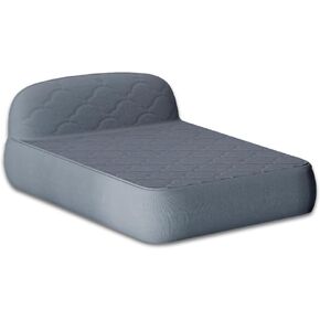 Queen Air Mattress with Fast Inflating Pump, Inflatable Mattress of Wave Flocked Top Comes with Fitted Sheet, Easy to Inflate/Quick Set UP Durable Air Bed for Home, Camping & Guests