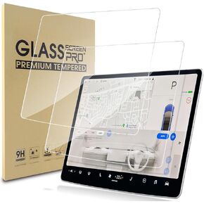 WD&CD 2PCS Screen Protector for Tesla Model y 2024-2020 / Tesla Model 3 2023-2017 15.4 inch Dashboard Touchscreen, Center Control and Navigation Touchscreen Protector 9H Anti-Scratch Shock Resistant